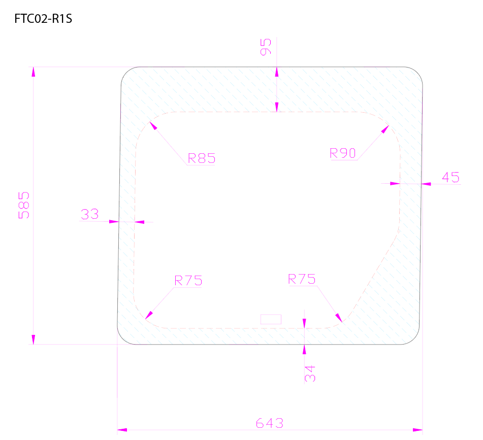 FTC02-R1S P // Front SWB R/H Privacy