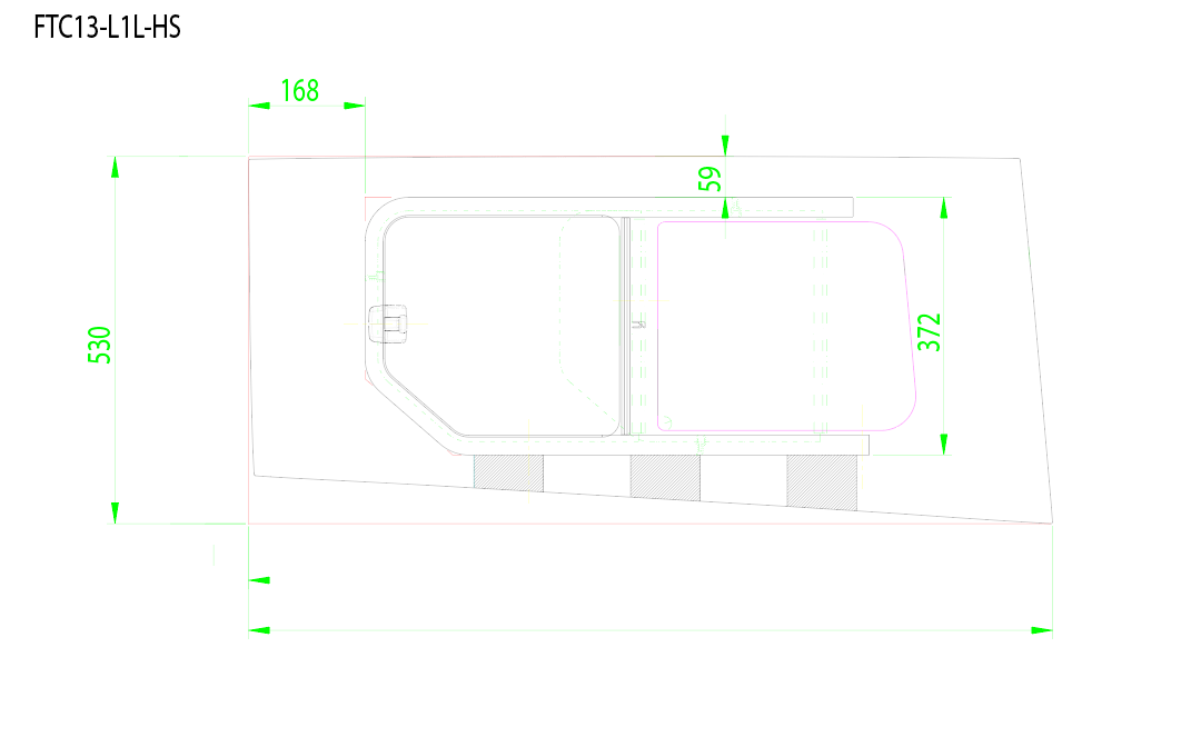 FTC13-L1L-HS P // Half Slider LWB L/H Privacy - Bild 2