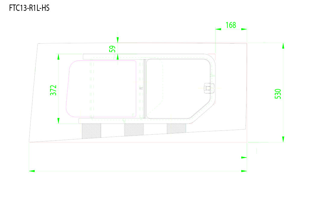 FTC13-R1L-HS P // Half Slider LWB R/H Privacy - Bild 2