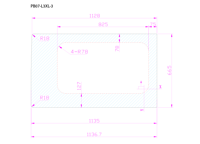 PB07-L3XL-3 P // P3 XLWB L/H Privacy