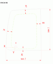 Alternative view of VWCM-RB P // Barn Door R/H Privacy