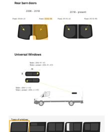 Fönster till din Volkswagen Crafter 2006 -2017 / Mercedes Sprinter 2006 - skåpbil -  // Barn Door (06-18) R/H Privacy  - MS06-RB P