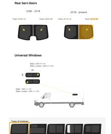 Fönster till din Volkswagen Crafter 2006 -2017 / Mercedes Sprinter 2006 - skåpbil -  // Barn Door (18+) R/H Privacy  - MS18-RB P