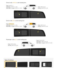 Fönster till din Mercedes Vito 2015 - skåpbil -  // Front L/H SLD Privacy  - MV15-LS1 P