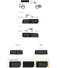 Fönster till din Nissan NV200 2013 - skåpbil -  // Half Slider R/H Privacy  - NNV09-R1-HS P