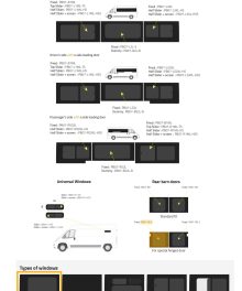 Fönster till din Fiat Ducato 2007 - / Citroen Jumper 2007 - / Peugeot Boxer 2007 - skåpbil -  // Barn Door L/H Privacy (hinged door)  - PB07-LB-2 P