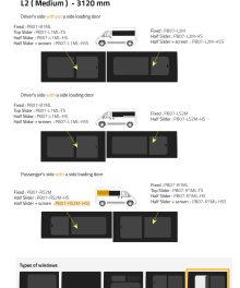 Fönster till din Fiat Ducato 2007 - / Citroen Jumper 2007 - / Peugeot Boxer 2007 - skåpbil -  // Half Slider P2 MWB R/H SLD Privacy + screen  - PB07-RS2M-HSS P