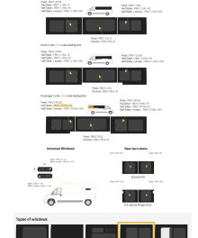 Fönster till din Fiat Ducato 2007 - / Citroen Jumper 2007 - / Peugeot Boxer 2007 - skåpbil -  // Half Slider P3 XLWB R/H SLD Privacy  - PB07-RS3XL-HS P