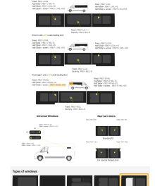 Fönster till din Fiat Ducato 2007 - / Citroen Jumper 2007 - / Peugeot Boxer 2007 - skåpbil -  // Half Slider P3 XLWB R/H SLD Privacy + screen  - PB07-RS3XL-HSS P