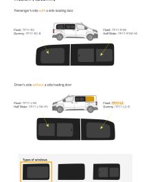 Fönster till din Peugeot Expert 2017 - / Citroen Jumpy 2017 - / Opel Vivaro 2019 - / Toyota Proace 2017 - skåpbil -  // Rear MWB L/H Privacy  - TP17-L2 P