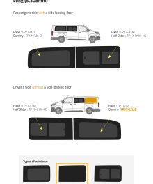 Fönster till din Peugeot Expert 2017 - / Citroen Jumpy 2017 - / Opel Vivaro 2019 - / Toyota Proace 2017 - skåpbil -  // Rear LWB L/H Blank  - TP17-L2L-B P