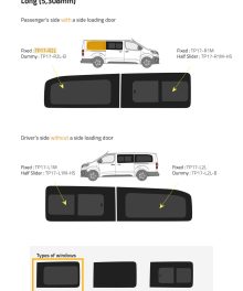 Fönster till din Peugeot Expert 2017 - / Citroen Jumpy 2017 - / Opel Vivaro 2019 - / Toyota Proace 2017 - skåpbil -  // Rear LWB R/H Privacy  - TP17-R2L P
