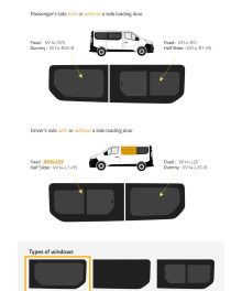 Fönster till din Renault Trafic 2014 - / Renault Trafic 2014 - / Opel Vivaro 2014 - 2018 / Nissan NV300 2014 - / Renault Trafic 2014 - 2018 skåpbil -  // Front L/H Privacy  - VV14-LS1 P