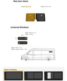 Fönster till din MAN TGE 2017 - / Volkswagen Crafter 2017 - skåpbil -  // Barn door L/H Privacy  - VWC17-LB P