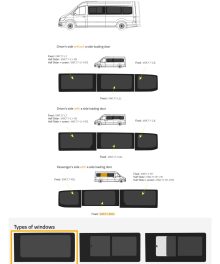 Fönster till din MAN TGE 2017 - / Volkswagen Crafter 2017 - skåpbil -  // P2 LWB R/H SLD Privacy  - VWC17-RS2L P